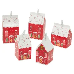 Outlet Adventskalender-Set Haus, Rot Adventskalender|Weihnachten