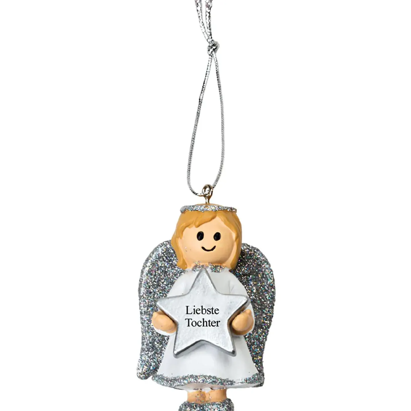 Hot Anhänger Engel, Silber, Liebste Tochter, 5,5 Cm Deko-Anhänger|Weihnachtsgeschenke