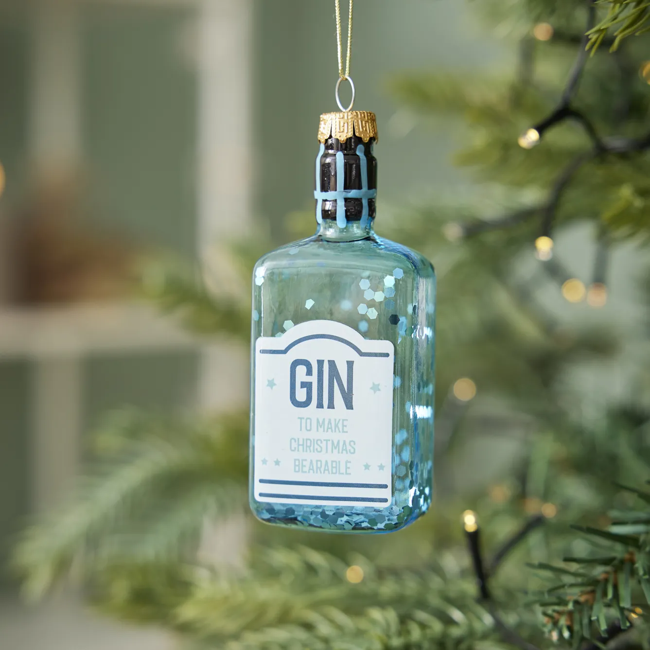 New Anhänger Fancy, Bunt, Gin/blau, 11 Cm Weihnachtsbaumschmuck