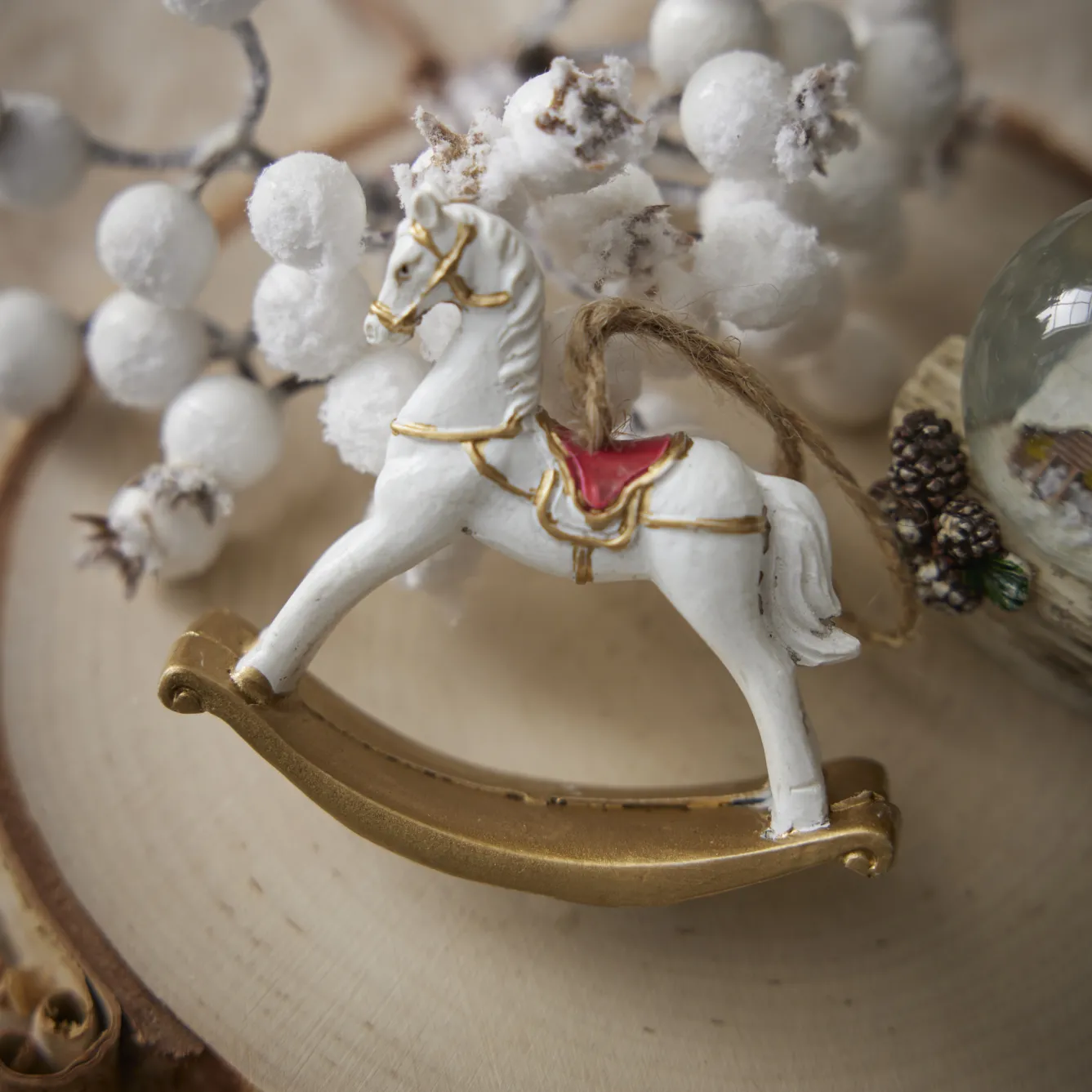 Best Anhänger Schaukelpferd, Weiß, 7 Cm Deko-Anhänger|Weihnachtsbaumschmuck