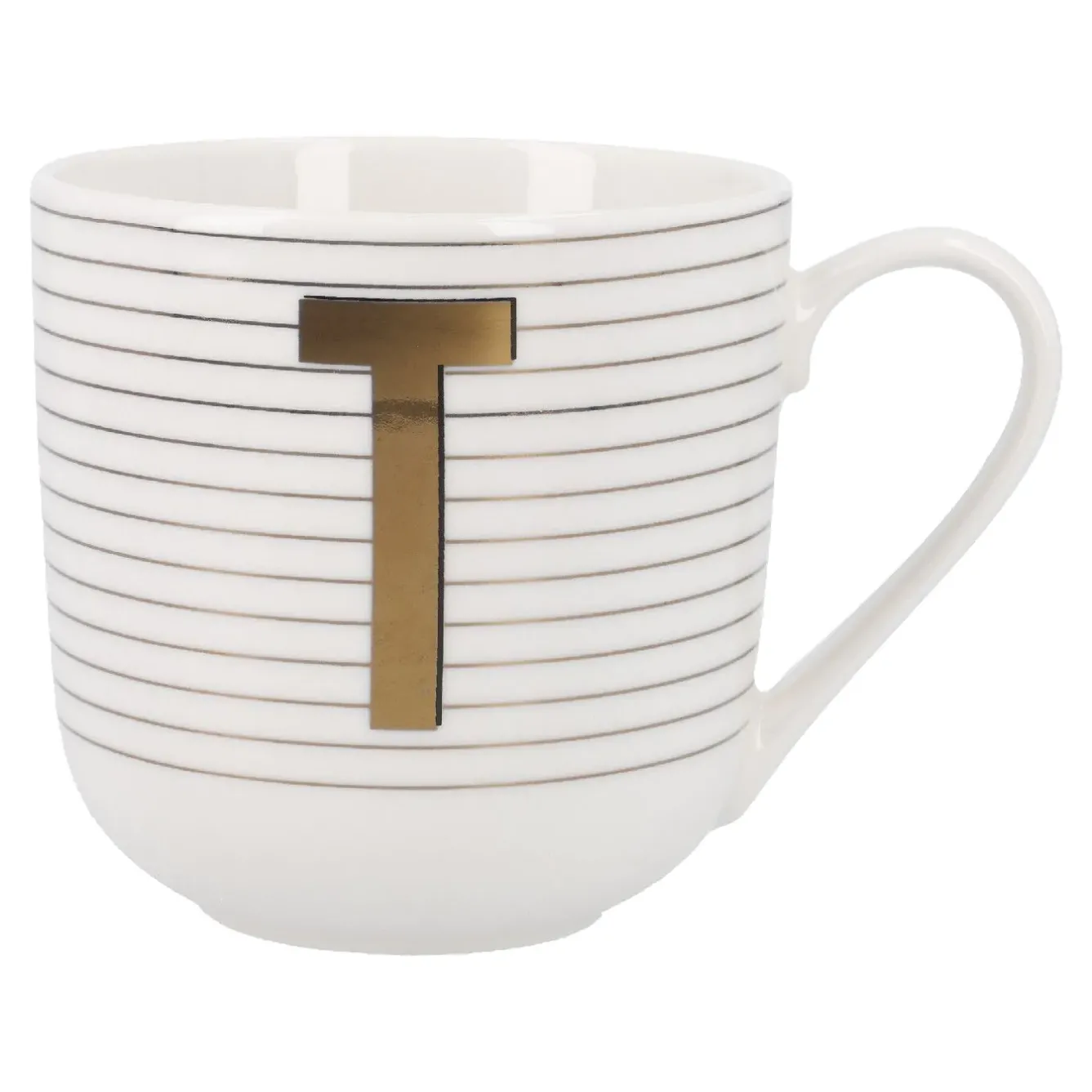 Outlet Becher Buchstabe/Streifen, T, 450 Ml Küche|Weihnachtsbecher