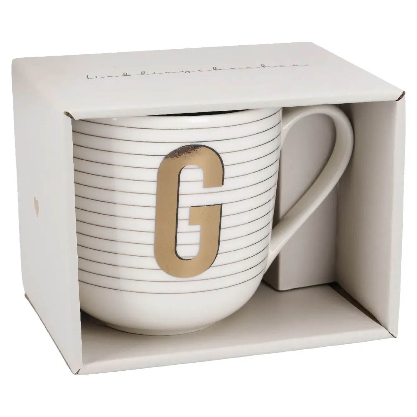 Hot Becher Buchstabe/Streifen, G, 450 Ml Küche|Weihnachtsbecher