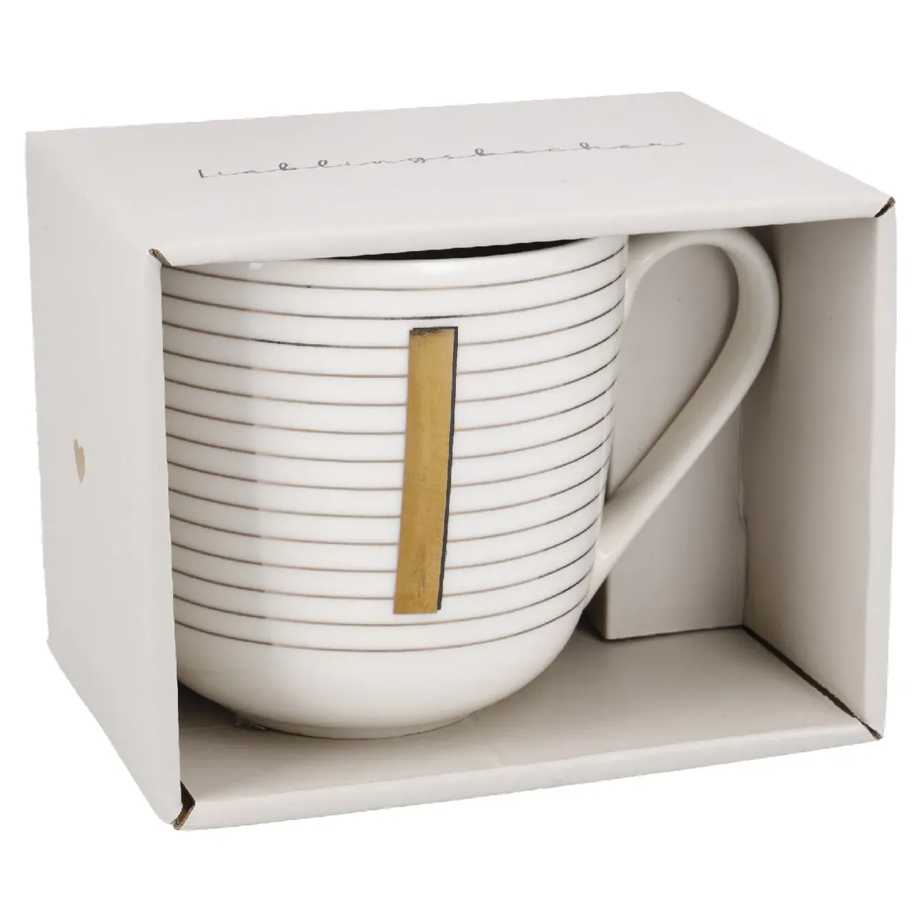 Outlet Becher Buchstabe/Streifen, I, 450 Ml Küche|Weihnachtsbecher