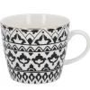 Becher China, Orient, Schwarz/weiß, 300 Ml, Goldrand Küche