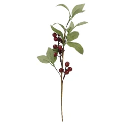 New Beerenzweig Laub, Rot/glänzend, 35 Cm Vasen & Kunstblumen|Weihnachtsdeko