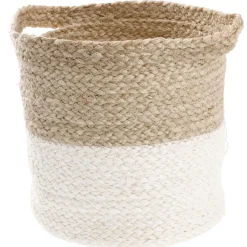 Online Dekokorb Mit Griff, Natur/weiß, 22 X 23 Cm Organisation