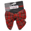 Outlet Deko-Schleife, Kariert, 13 Cm Geschenkverpackungen|Weihnachtsbaumschmuck