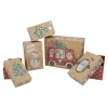 5er Set Geschenkkarton Xmas-Motiv Geschenkverpackungen|Weihnachten