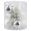 Hot 12er Set Glaskugeln 2,5 Cm, Weiß/silber/frost Weihnachtsbaumschmuck|Adventskränze & Zubehör