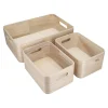 Hot 3er Set Kiste, Geriffelt/natur Organisation