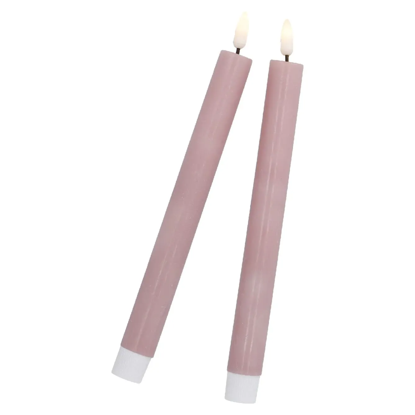 Hot 2er Set LED-Stabkerze Rustik, Altrosa, 24.5 Cm Lichterwelt|Kerzen & Kerzenständer