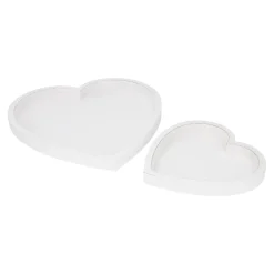 Best 2er Set Tablett Herz, Weiß Salty- Und Candybar|Schalen & Tabletts