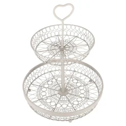 Discount Etagere Nostalgie, 2 Körbe, Taupe, 35 Cm Salty- Und Candybar|Raumdeko Hochzeit