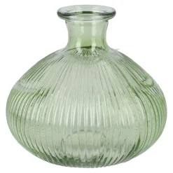 Best Flaschenvase Kugel, Rillen/grün, 14 X 13 Cm Tischdeko|Vasen & Kunstblumen