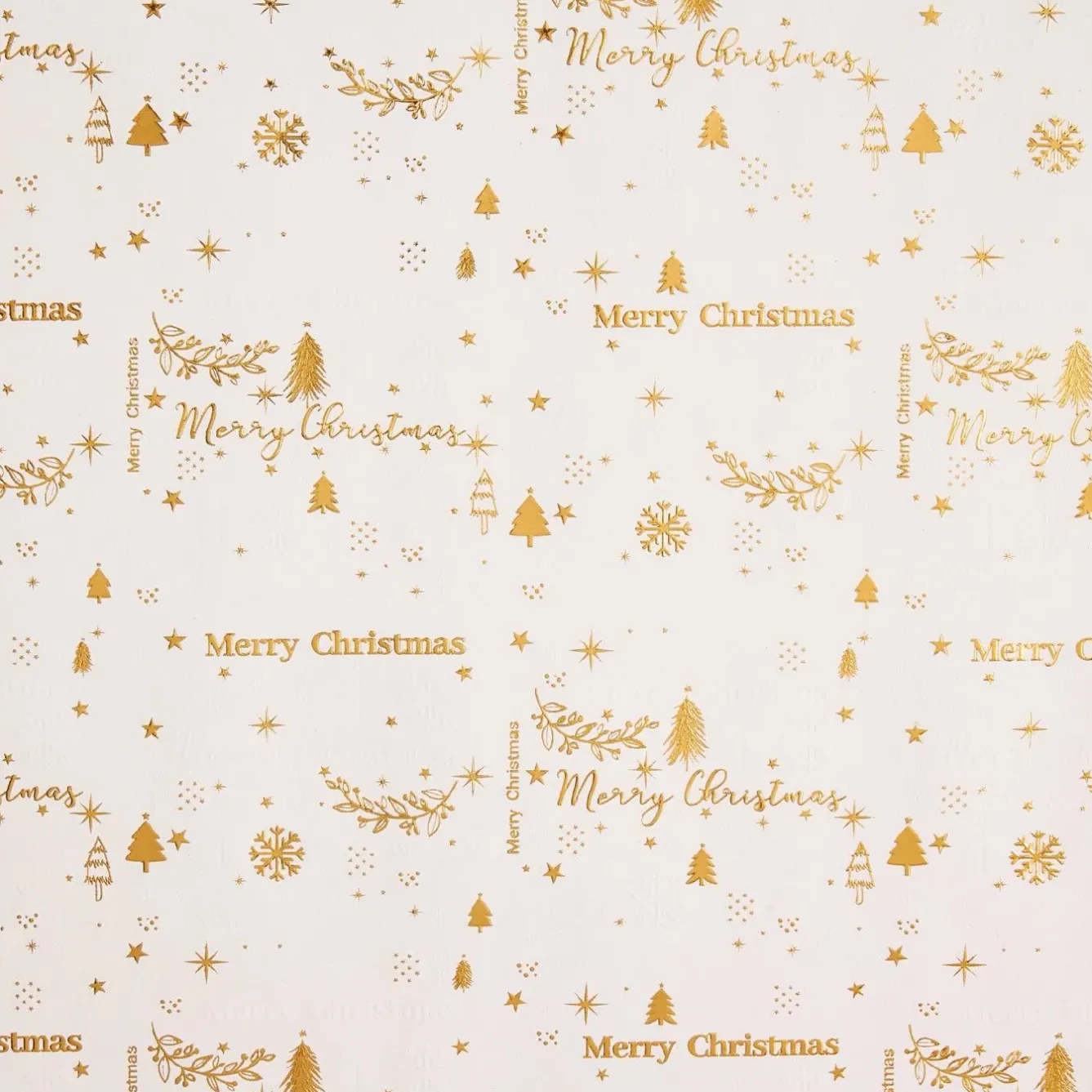 New Geschenkpapier Prägung, Schrift/creme, 2 M Geschenkverpackungen