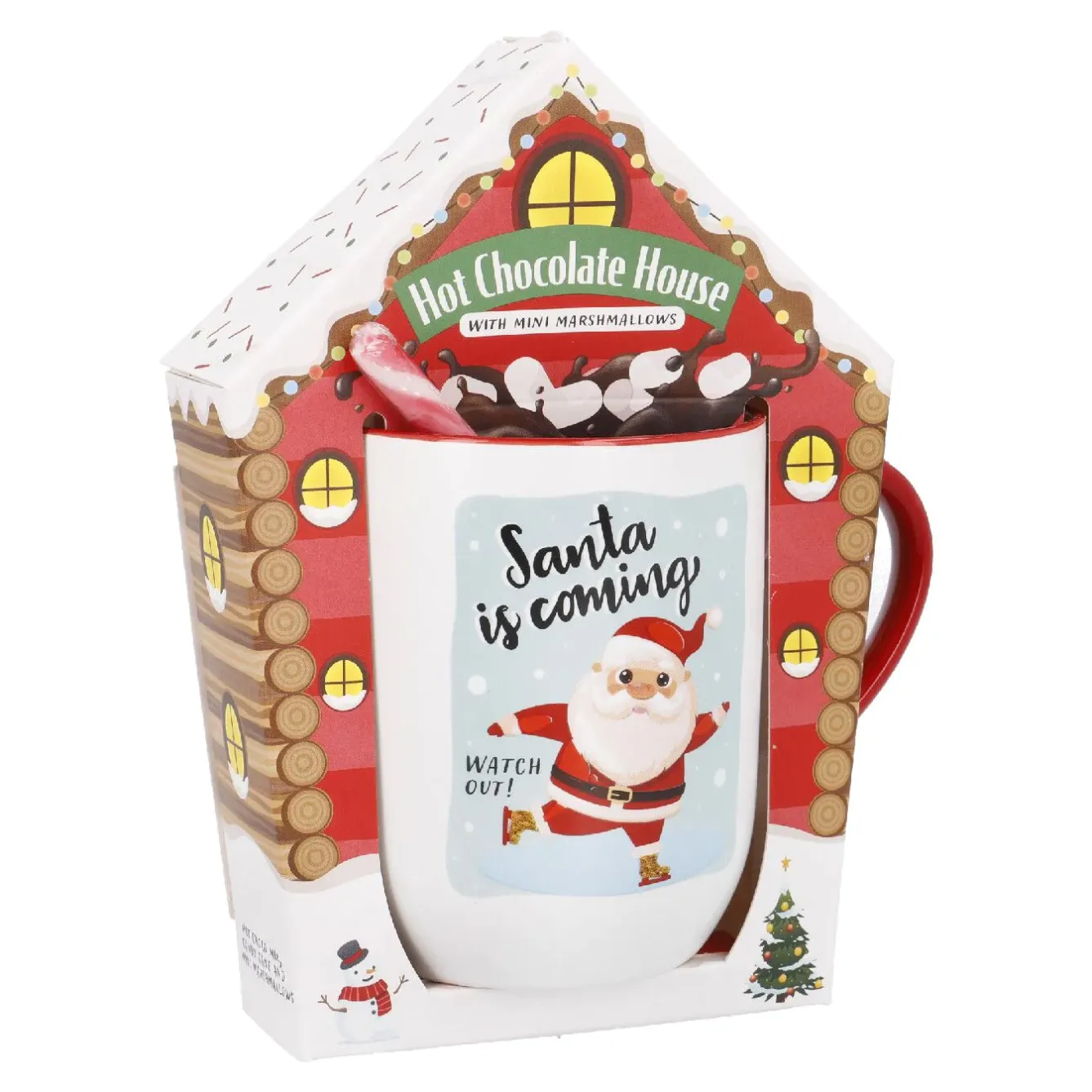 Discount Geschenk-Set Trinkschokolade + Becher, Haus/Schlittschuh Küche|Weihnachtsgeschenke