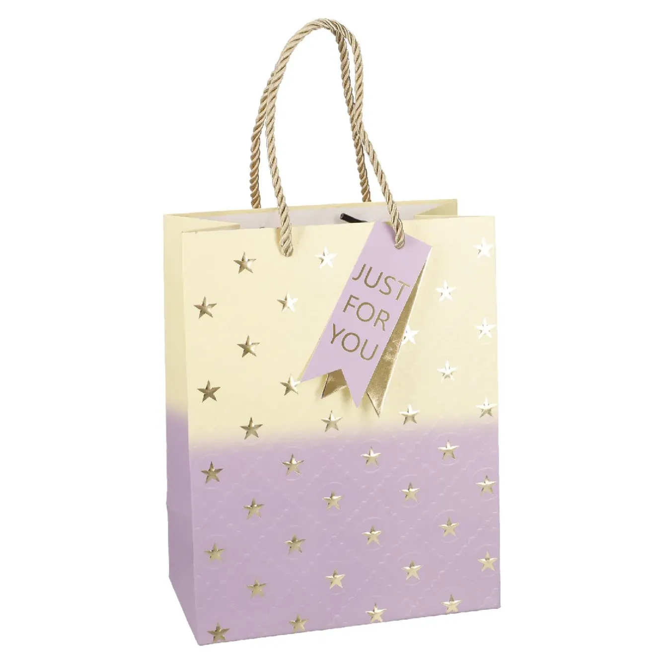 Online Geschenktüte Stern/Verlauf, Flieder/creme, 18 X 23 Cm Geschenkverpackung