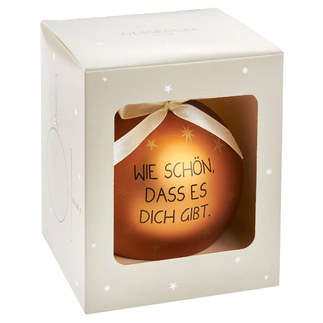 Clearance Glaskugel Spruch, Wie Schön/orange/braun/matt, 10 Cm Weihnachtsgeschenke|Weihnachtsbaumschmuck