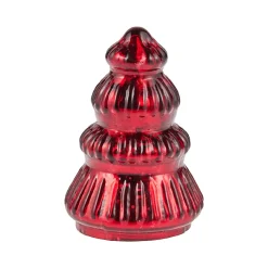 Discount Glas-Tanne Antik, Rillen/rot, 6 X 9 Cm Weihnachtsdeko