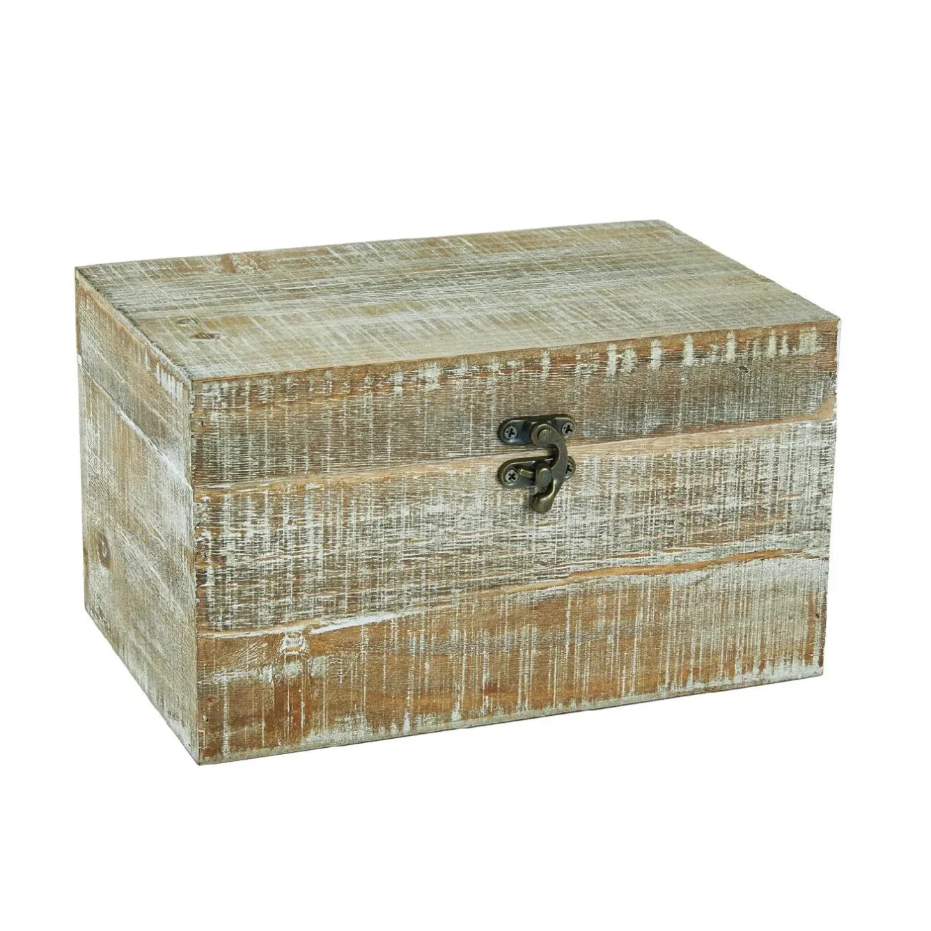 Clearance Holztruhe Natur, Weiß-gewischt, 23 X 15 X 13 Cm Hochzeitsgeschenke|Organisation