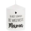 Sale Kerze Spruch, Beste Mama, 6 X 8 Cm Kerzen & Kerzenständer
