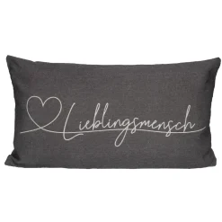 Hot Kissen Lieblingsmensch, Grau, 50 X 30 Cm Geschenkideen|Textilien