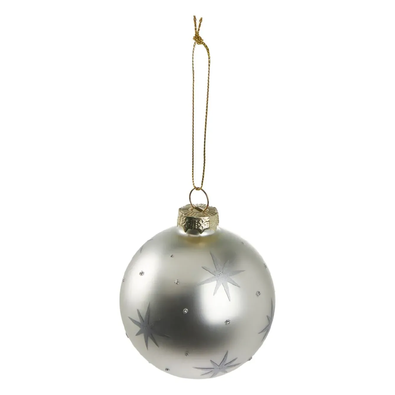 Online Kugel Sterne, Weiß, 7 Cm Weihnachtsbaumschmuck