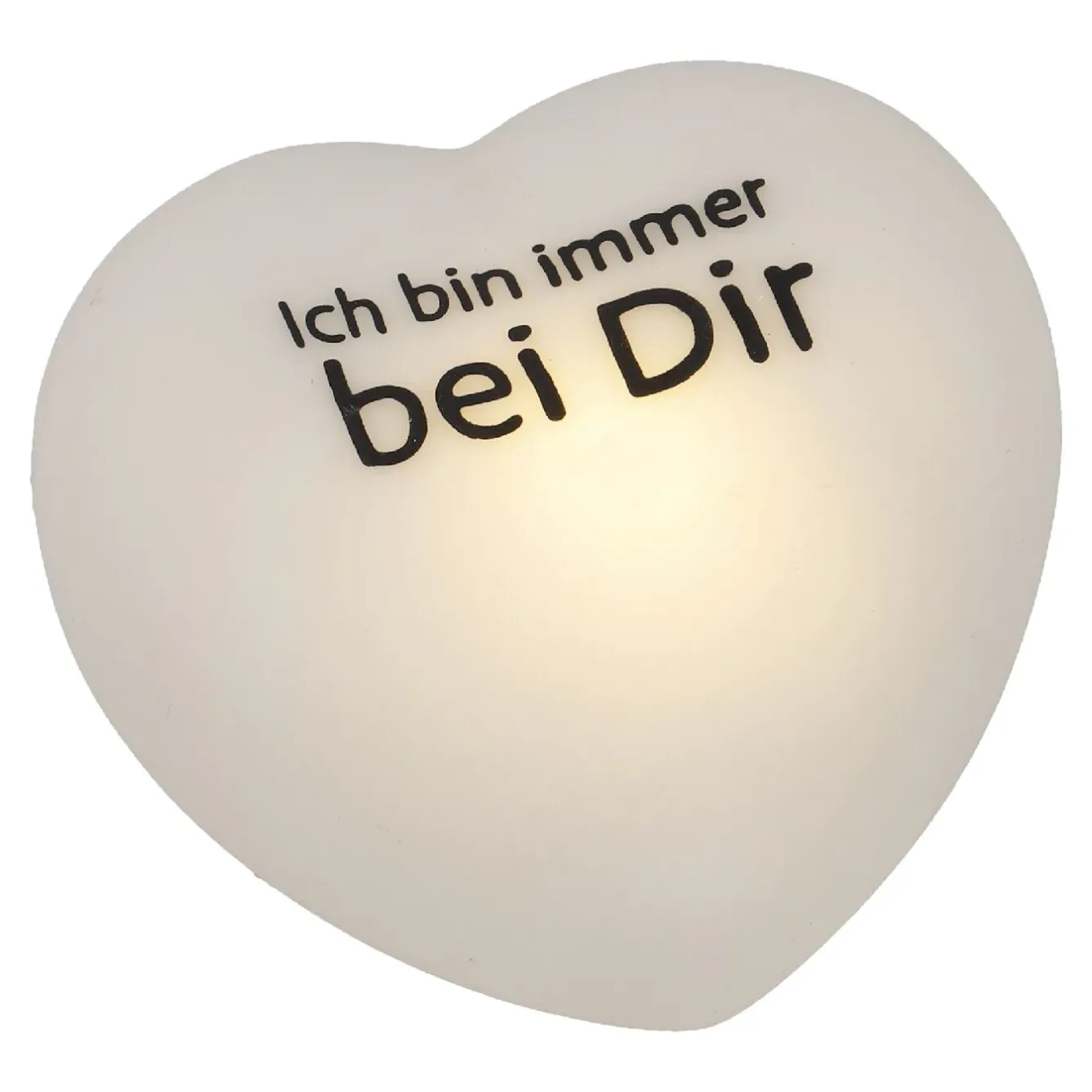 Hot LED-Herz Mit Spruch, Bei Dir, Weiß Geschenkideen|Lichterwelt