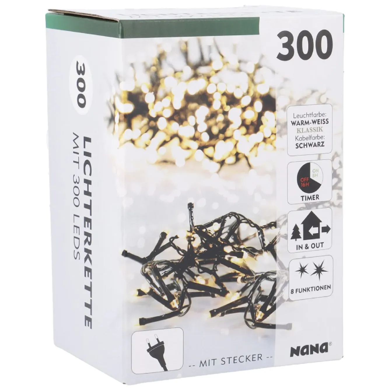 LED-Lichterkette, Warm-weiß, 300 LED Geschenkideen|Lichterwelt