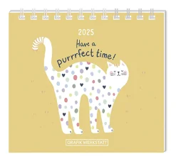 Mini-Tischkalender 2025, Katzen Kalender & Planer|Weihnachtsgeschenke