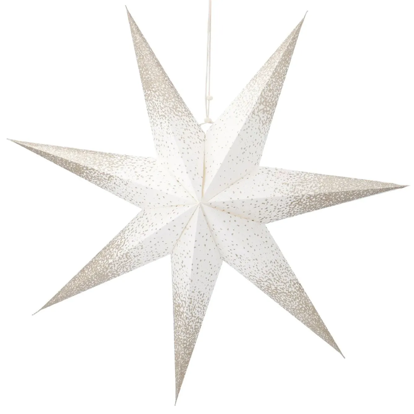 Papierstern, 60 Cm, Konfetti/weiß-champagner Weihnachtsdeko