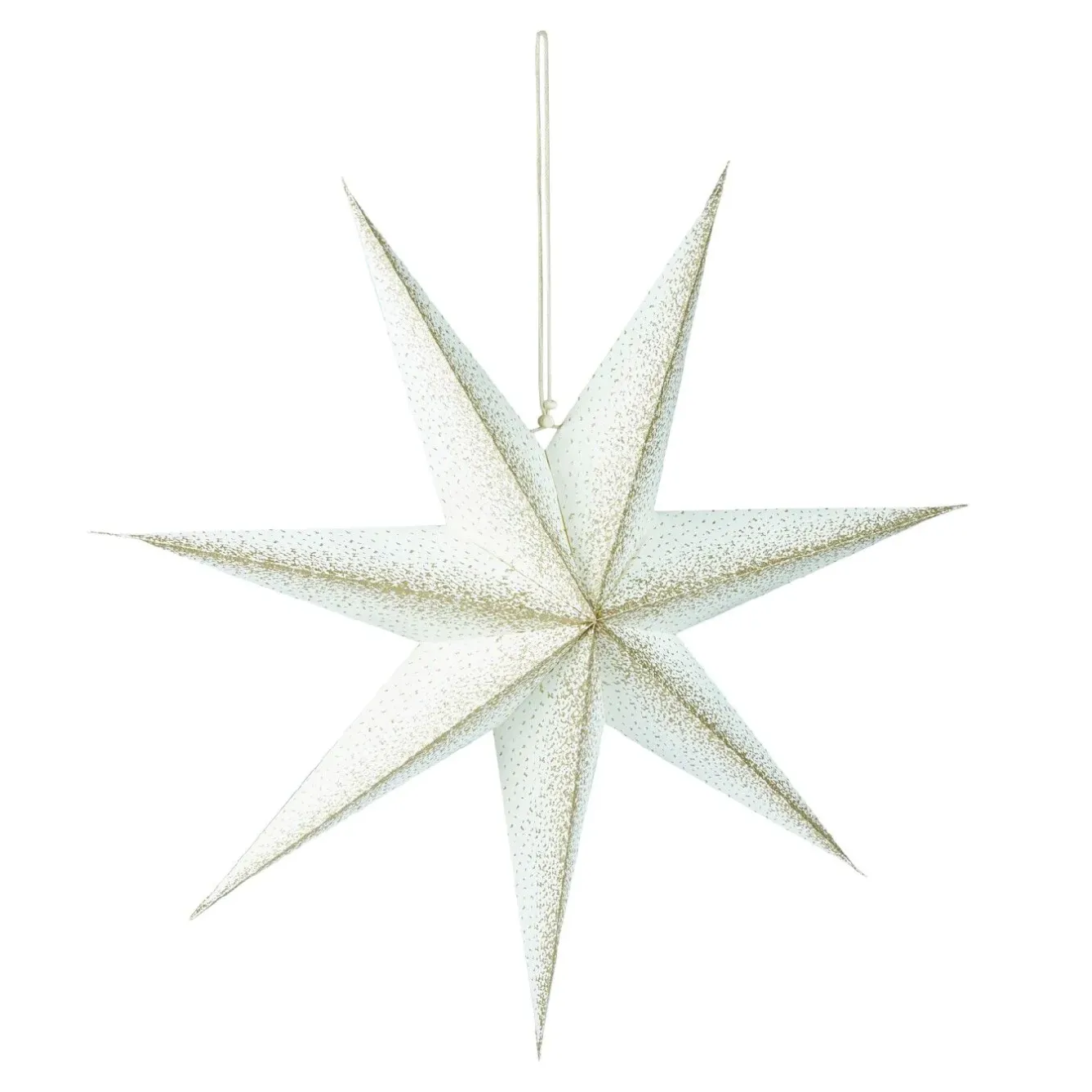 New Papierstern, 60 Cm, Sprenkler, Weiß/champagner Weihnachtsdeko