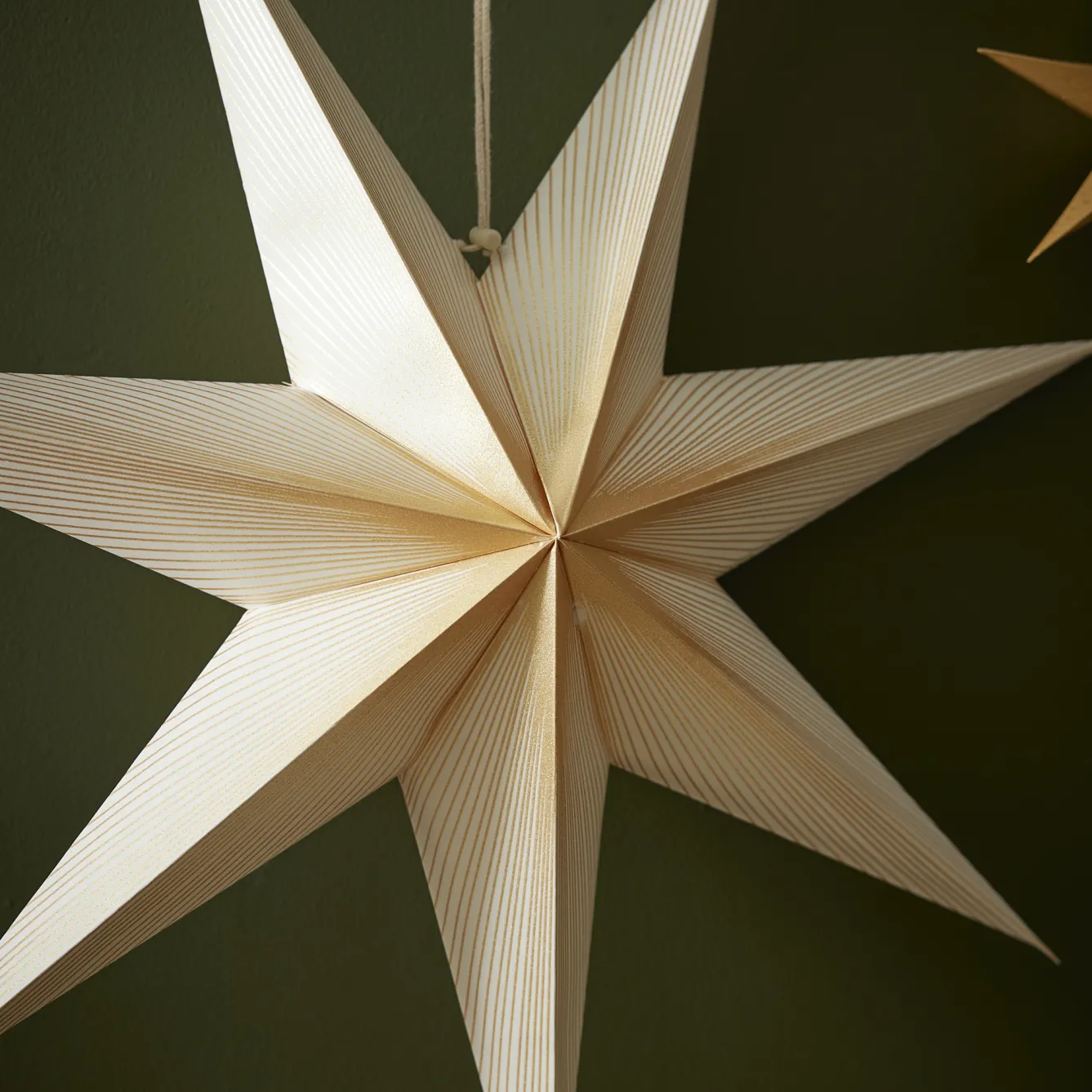Outlet Papierstern, 60 Cm, Verlauf/weiß-gold Weihnachtsdeko