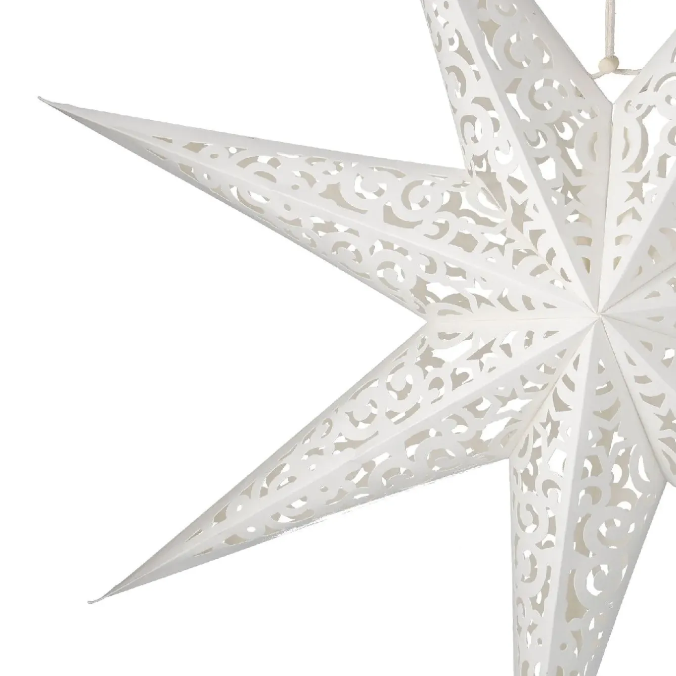 Clearance Papierstern, 60 Cm, Weiß Mit Stanzung Weihnachtsdeko