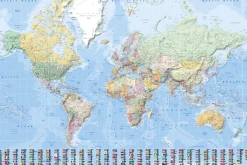 Clearance Poster World Map - Flags, Nr. 154 Poster
