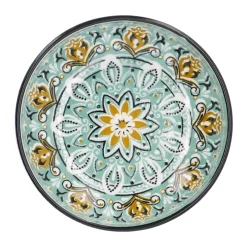 Schale China, Flach, Grün/braun, 9 Cm Küche