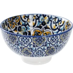 New Schale China, Hoch, Blau/gelb, 9.5 Cm Küche