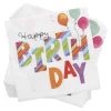 Serviette Happy Birthday/bunt, 20 Stück Geburtstag|Küche