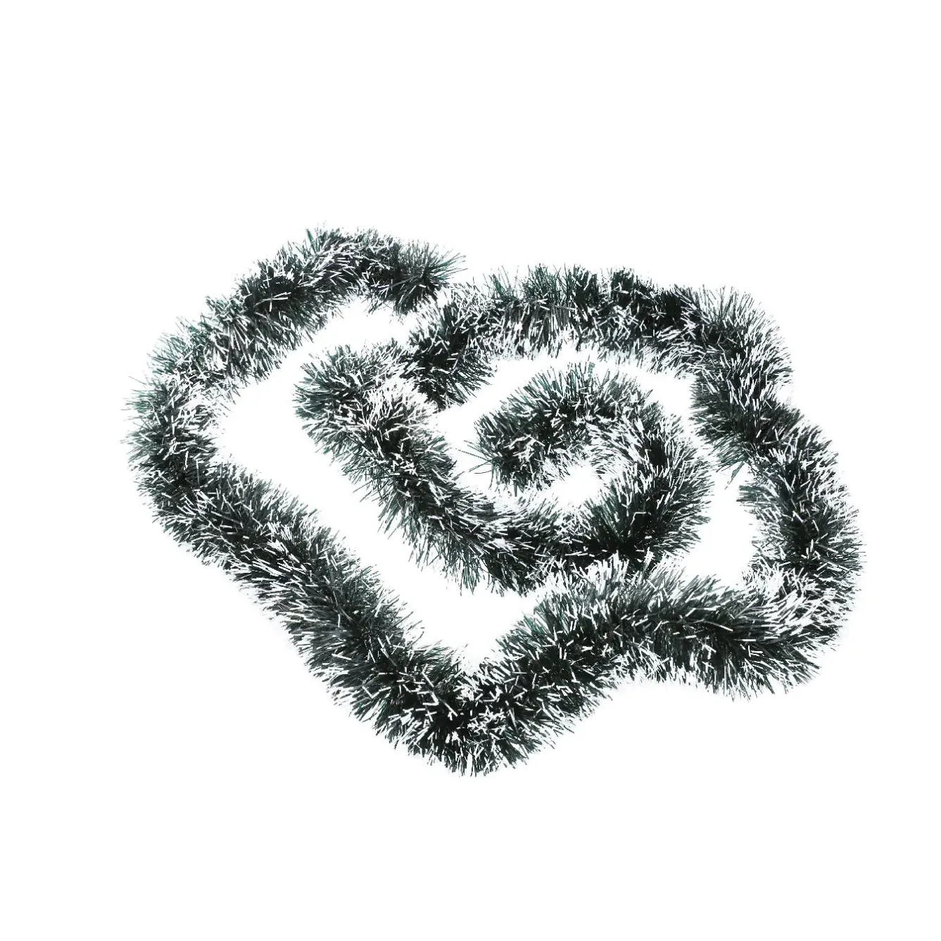 Online Tinsel-Girlande, Grün/weiß, 2 M Weihnachtsdeko