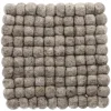 Sale Untersetzer Filzkugeln,eckig, Uni Helltaupe, 18 Cm Küche|Tischdeko