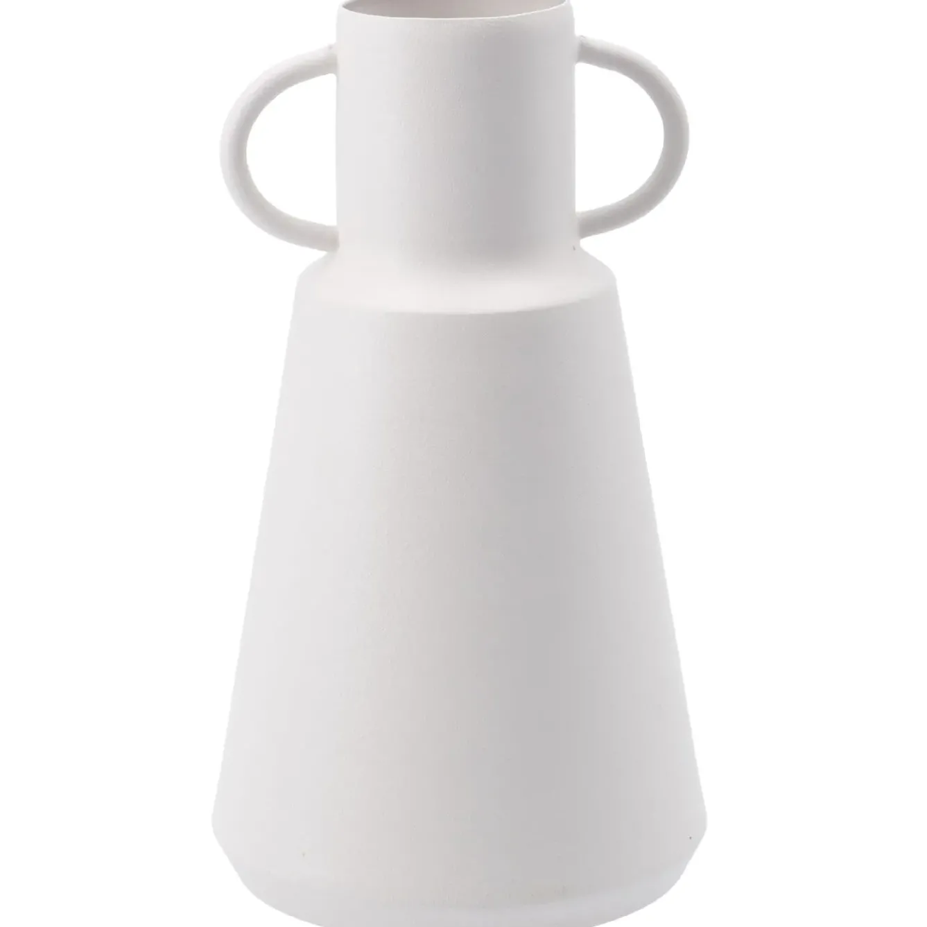 Vase Metall, Hoch/weiß, 19.5 Cm Vasen & Kunstblumen