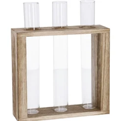 Best Vase Reagenzglas 3 Stück In Holzständer, 19 Cm Vasen & Kunstblumen|Frühlingsdeko