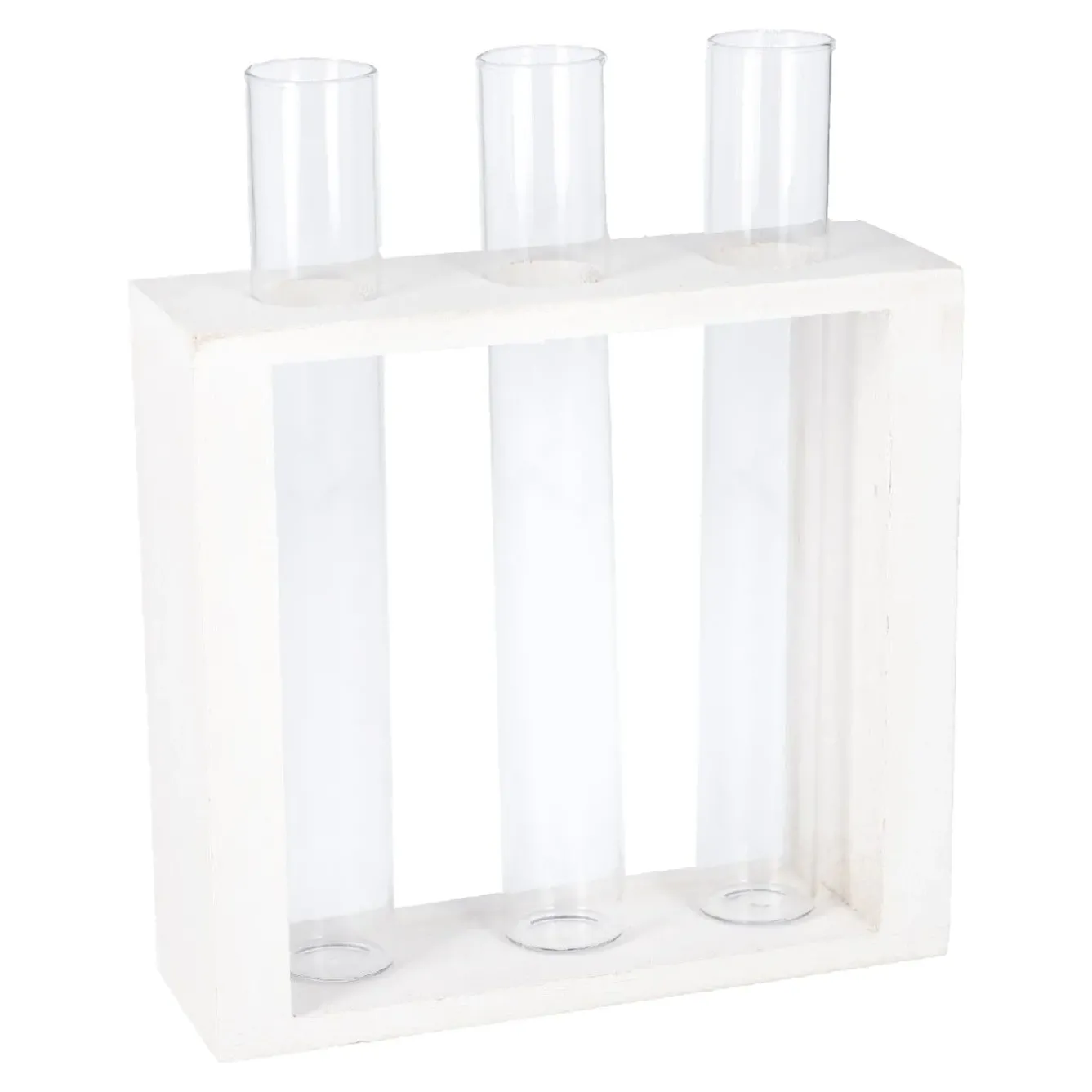 Best Vase Reagenzglas 3 Stück In Weißem Holzständer, 19 Cm Vasen & Kunstblumen|Frühlingsdeko