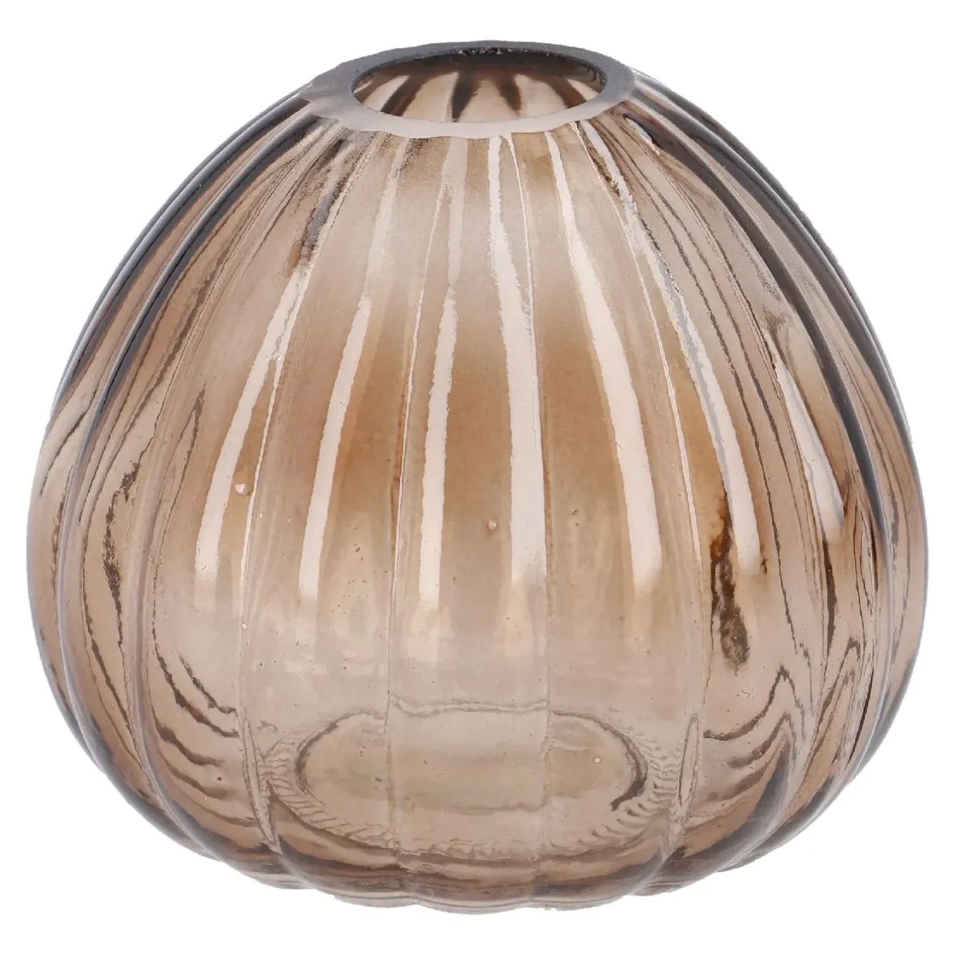 Best Vase Rillen, Dunkelbraun/bauchig, Höhe 7.5 Cm Vasen & Kunstblumen|Frühlingsdeko