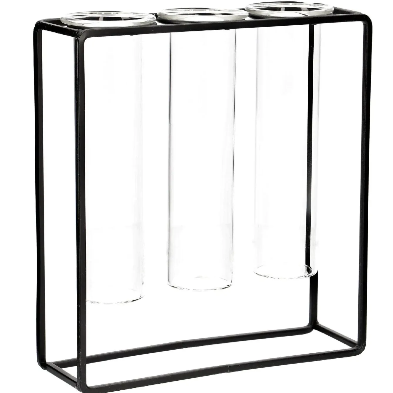 Clearance Vasen-Trio, Regenzglas Im Ständer Deko-Objekte|Vasen & Kunstblumen