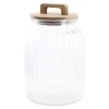 Clearance Vorratsglas Rille Mit Holzdeckel, 2.2 Liter Salty- Und Candybar|Organisation
