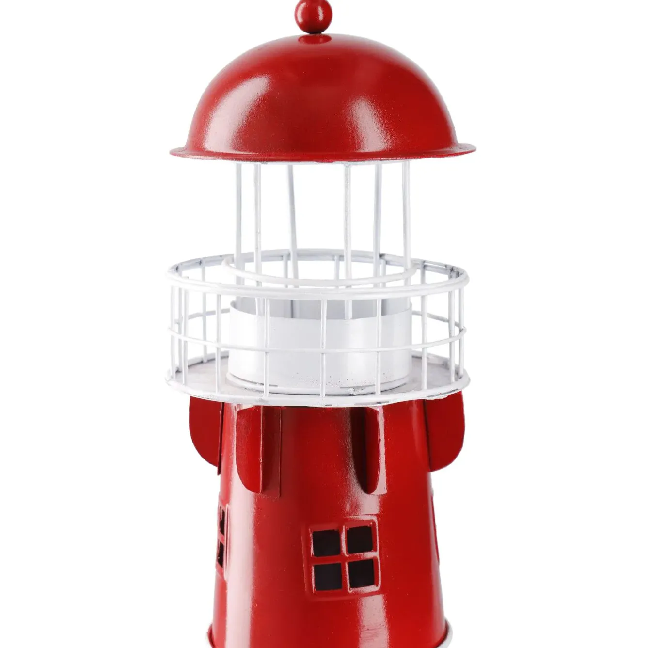 New Windlicht Leuchtturm, Rot/weiß, 36 Cm Deko-Objekte|Windlichter & Laternen