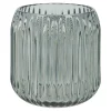 New Windlicht Rillen/schmal, Türkis, 8.4 X 8.6 Cm Windlichter & Laternen|Herbstdeko
